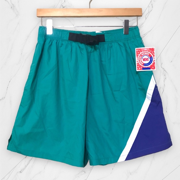 Vintage Other - Vintage 90’s Swim Trunks Men’s Size Medium Color Block Teal Blue White